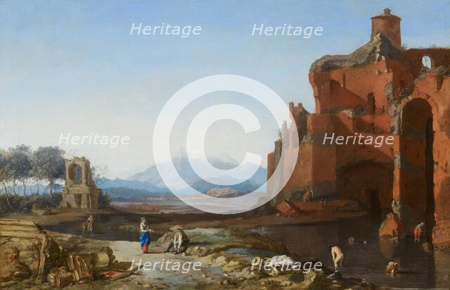 Italian Landscape with the Aurelian Wall, c1620-1650. Creator: Bartholomeus Breenbergh.