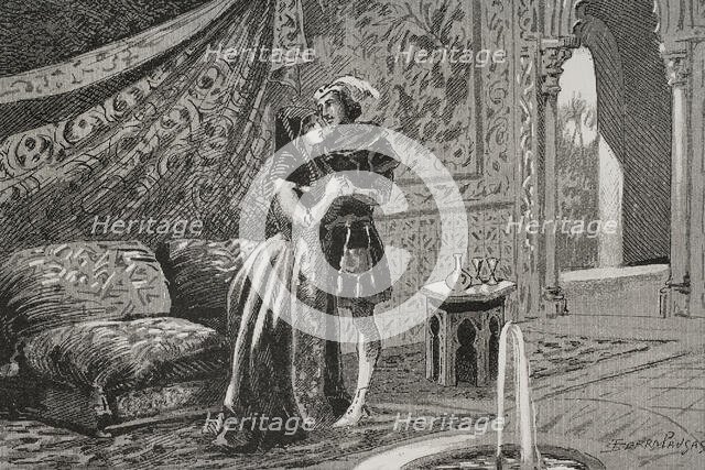 Alfonso XI of Castile (1311-1350), so-called "the Avenger", 1890.  Creator: Joan Serra y Pausas.