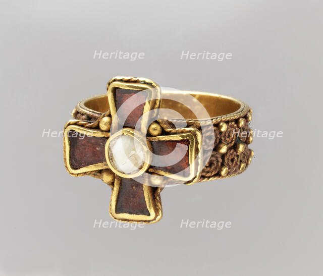 Finger Ring with a Cross, Frankish, 450-525. Creator: Unknown.