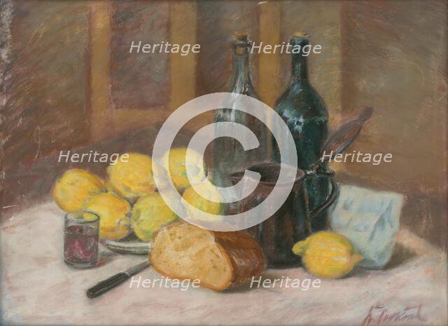 Still life with lemons, 1942. Creator: Stefan Polkorab.