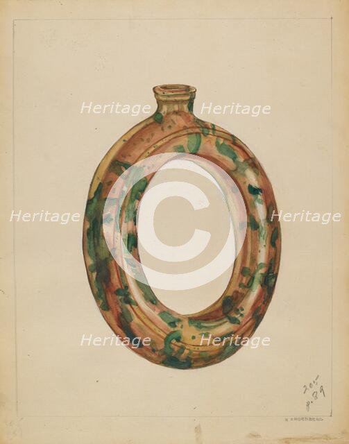 Ring Bottle, c. 1936. Creator: A. Zaidenberg.