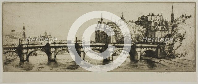 Le Pont Neuf, Paris, 1907. Creator: Donald Shaw MacLaughlan.