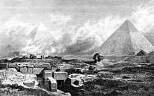 'The Sphinx and Pyramids, Egypt', 1880. Artist: Bh Fiedlen