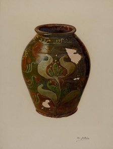 Pa. German Jar, c. 1938. Creator: William L. Antrim.