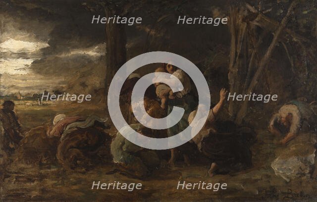 La foudre, c.1865. Creator: Jules Breton.