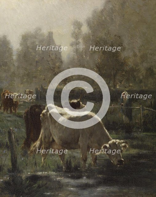 Early Morning, mid 19th century. Creator: Emile van Marcke de Lummen.