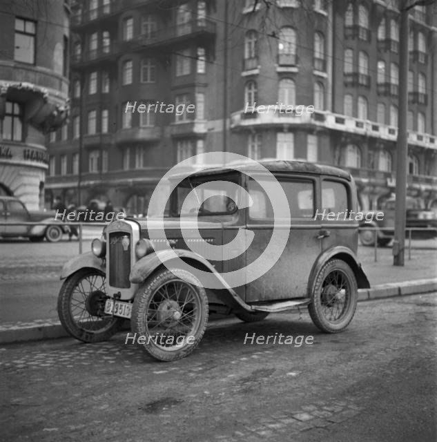 An old Austin in Stockholm, Sweden, 1958. Creator: Unknown.