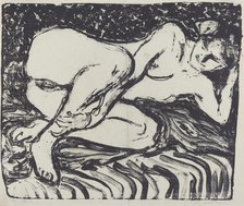 Reclining Nude, 1907. Creator: Ernst Kirchner.