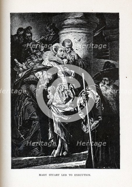 Mary Stuart led to execution, 1882. Artist: Benczúr, Gyula (1844-1920)