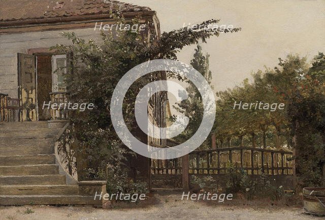 The Garden Steps Leading to the Artist's Studio on Blegdammen, Copenhagen, 1841-1844. Creator: Christen Kobke.