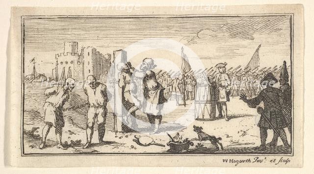 Cutting Off the Nose (Modern Military Punishments), after 1725. Creator: William Hogarth.