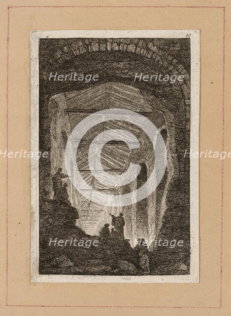 Plate Ten from Evenings in Rome, 1763/64. Creator: Hubert Robert.