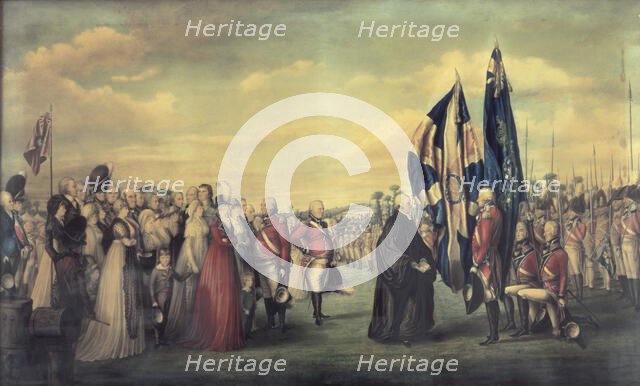 Consecration of the Colours of the 3rd Regiment of Royal East India Volunteers, c1800-c1826. Creator: Henry Matthews.