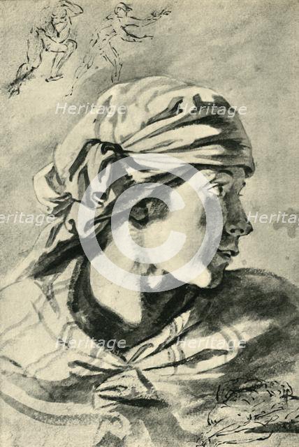 Head of a young woman, mid-late 17th century, (1943). Creator: Jan Siberechts.