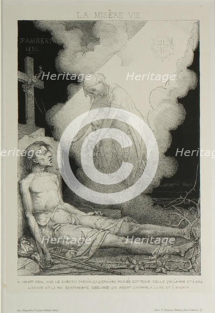 Plate Eight from Misery, 1851. Creator: Charles Rambert.