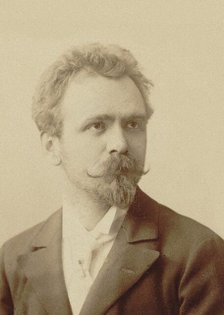 Portrait of the violinist and composer Jenö Hubay (1858-1937), 1893. Creator: Goszleth, Istvan (1850-1913).