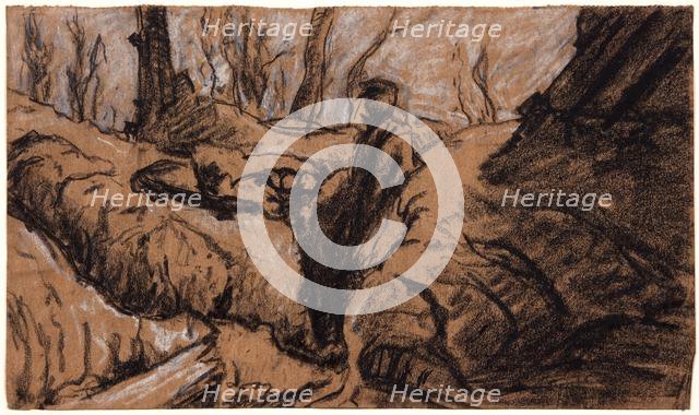 A Man in a Trench, c1914. Creator: Christopher Williams.