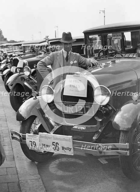 Ford Model A of JW Whalley at the Southport Rally, 1928. Artist: Bill Brunell.