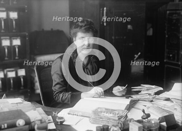 Miss Clara R.A. Nelson, Dead Letter Office, Post Office, 1916. Creator: Harris & Ewing.