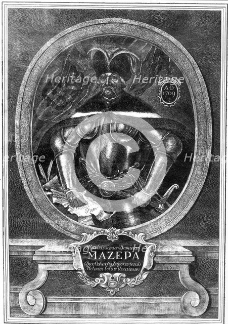 Portrait of the Hetman Ivan Mazepa (1639-1709), 1709. Artist: Anonymous  