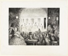 Sketch of a Café-Concert on the Rue Madame, 1857. Creator: Antoine Gustave Droz.