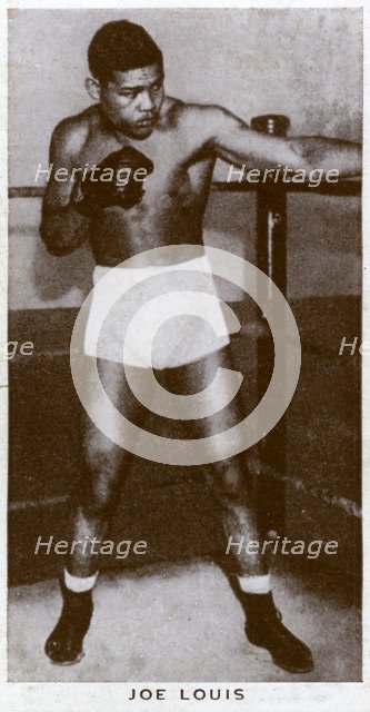 Joe Louis, American boxer, 1938. Artist: Unknown