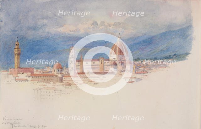 View from S. Miniato, Florence, 1900. Creator: George Elbert Burr.