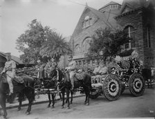 Float representing Fort Shafter, Floral Parade, Honolulu, 1910. Creator: Bain News Service.
