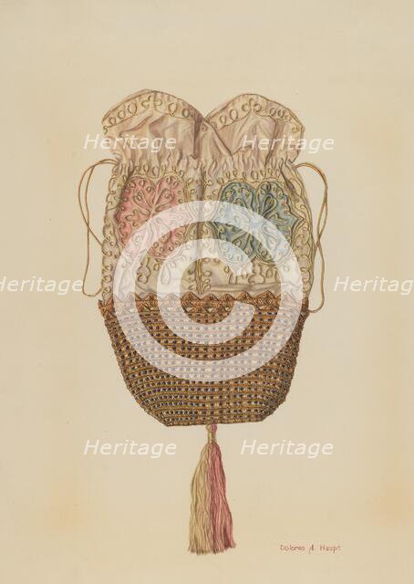 Silk-straw Reticule, 1935/1942. Creator: Dolores Haupt.