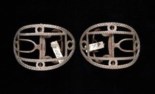 Shoe buckles, possibly British, 1770-90. Creator: Unknown.