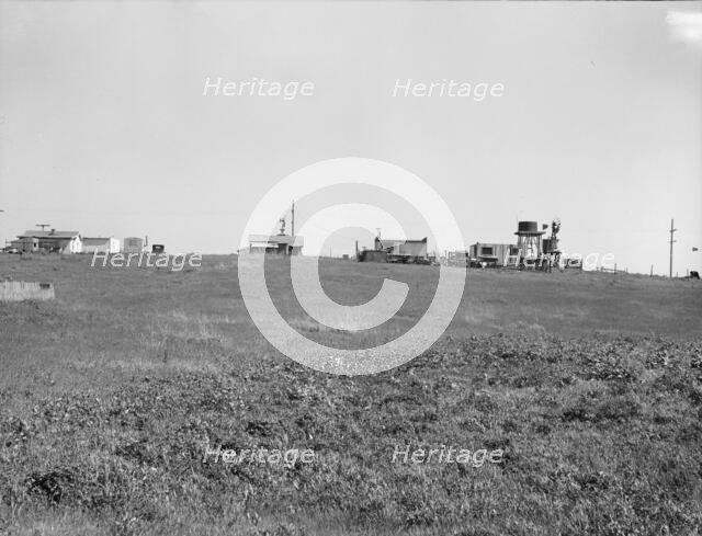 Settlement of small plots held mostly by lettuce shed workers, outskirts of Salinas, CA, 1939. Creator: Dorothea Lange.