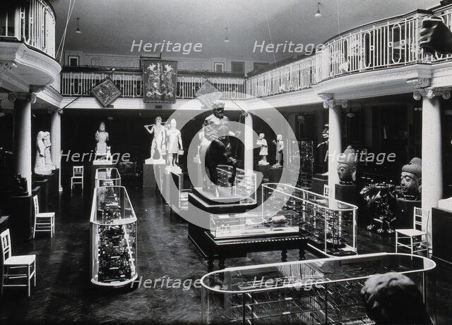 Wellcome Historical Medical Museum, Wigmore Street, London: the galleried Hall of Statuary. Creator: Unknown.