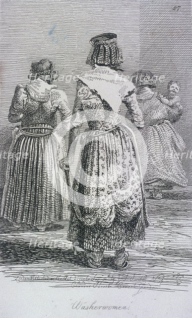 'Washerwomen', Cries of London, (c1819?). Artist: John Thomas Smith