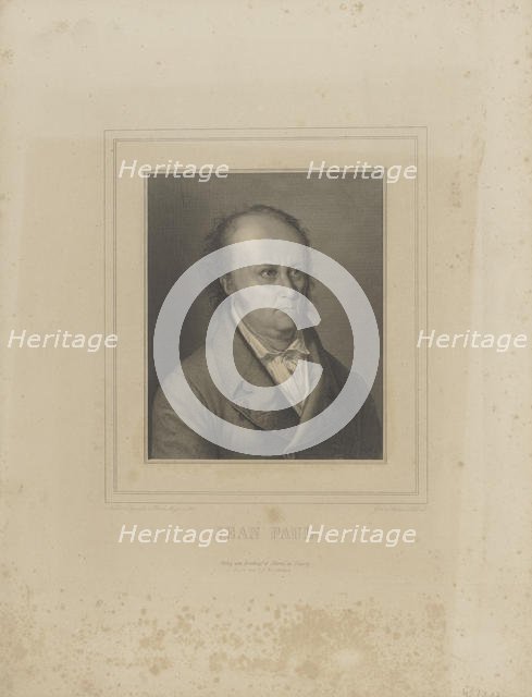 Portrait of the writer Jean Paul (1763-1825), c. 1830-1840. Creator: Schleich, Carl (1788-1840).