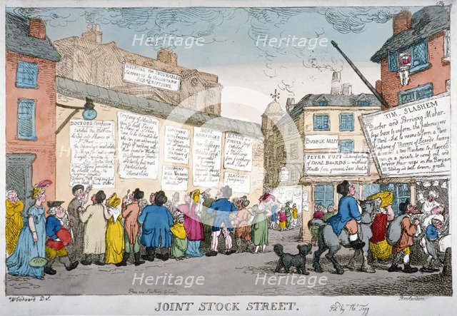 'Joint Stock Street', 1809. Artist: Anon
