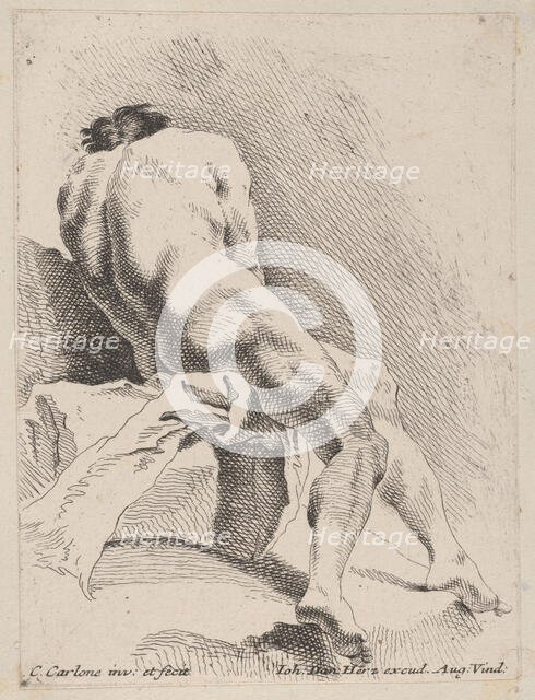 Academic Study, seen from the back, 1725-75. Creator: Carlo Innocenzo Carloni.