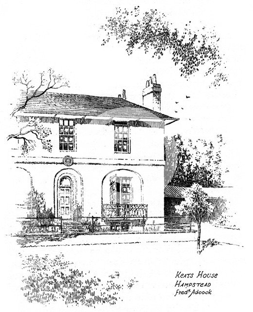 Keats House, Hampstead, London, 1912.Artist: Frederick Adcock