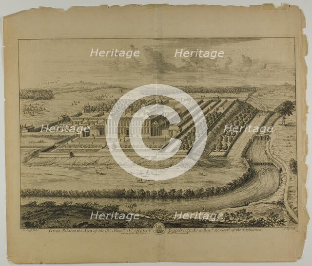 Great Ribston, plate 61 from Britannia Illustrata, published 1707. Creator: Johannes Kip.