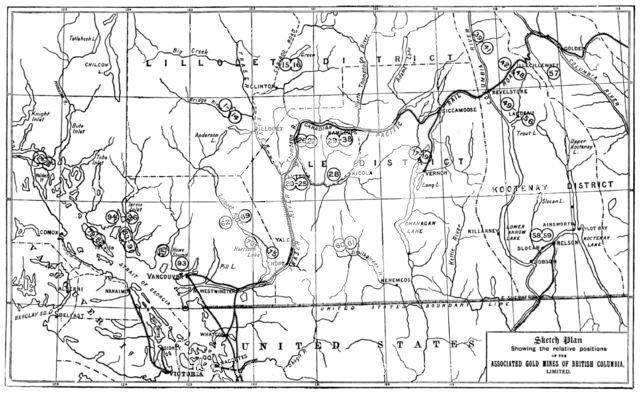Gold in British Columbia: plan of the associated gold mines, 1898. Creator: Unknown.