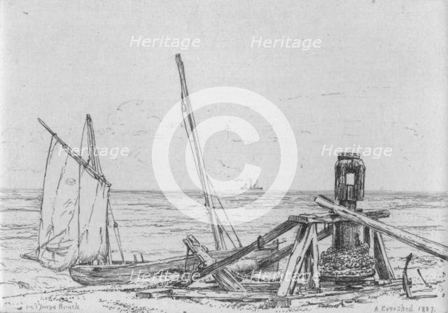 'On Thorpe Beach', 1887. Creator: Arthur Evershed.