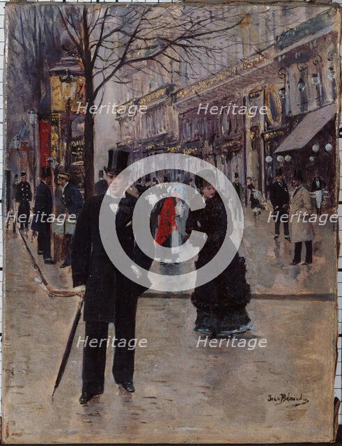 On the Boulevard, c1880. Creator: Jean Beraud.