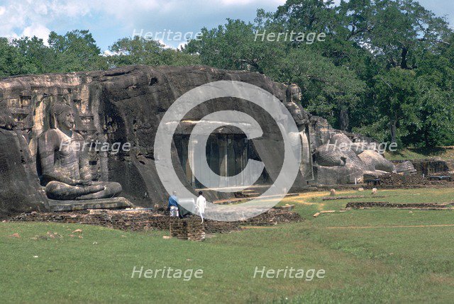 Buddhist shrine at Gal Vihara. Artist: Unknown