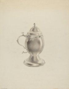 Silver Mustard Pot, c. 1939. Creator: Hester Duany.