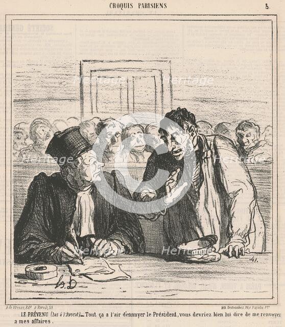 Le prèvenu, 19th century. Creator: Honore Daumier.