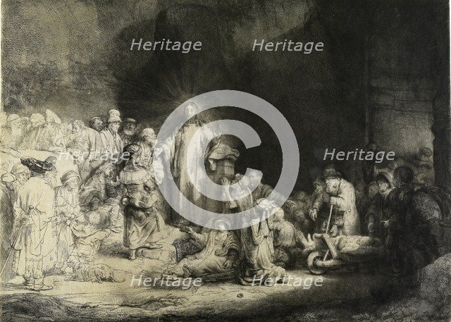 Christ healing the sick: the 'Hundred Guilder Print', c1649. Artist: Rembrandt Harmensz van Rijn.