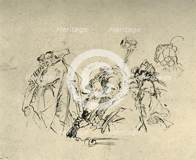 'Group of Orientals', mid 18th century, (1928). Artist: Giovanni Battista Tiepolo.