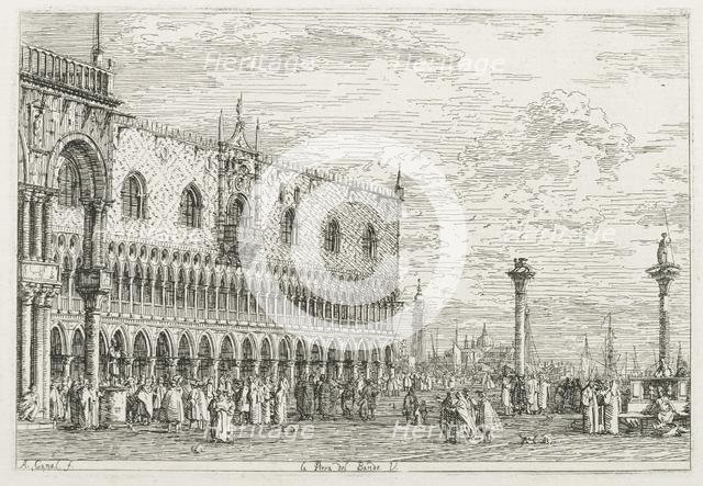 Views: The Stone of Proclamation at Venice, 1735-1746. Creator: Antonio Canaletto (Italian, 1697-1768).