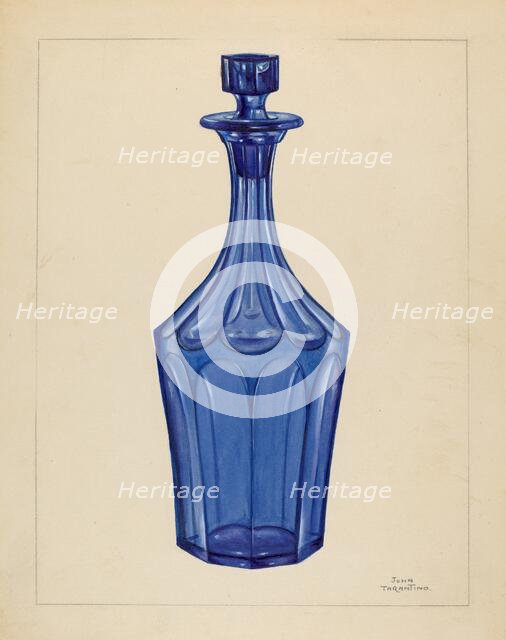 Decanter, c. 1936. Creator: John Tarantino.