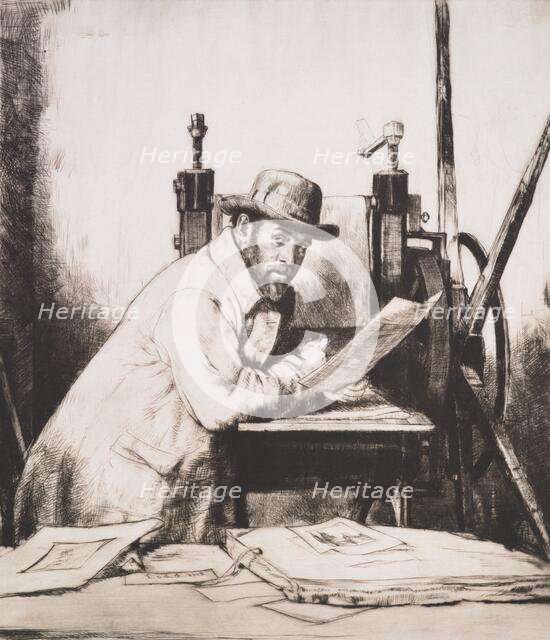 Bone at the press, 1908. Creator: Francis Dodd.