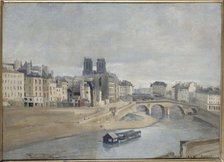 Quai des Orfevres and the Pont Saint Michel, 1833. Creator: Unknown.